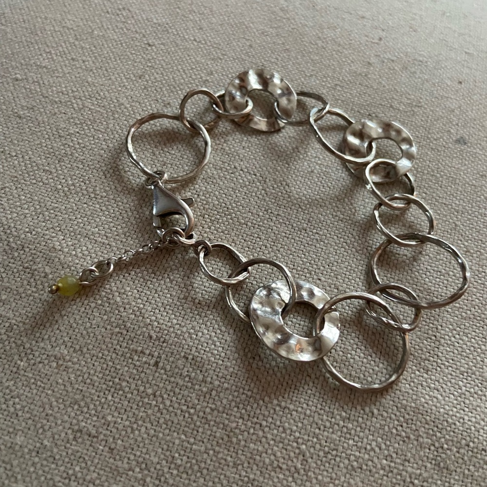 Silpada Silver Hammered Circle Bracelet